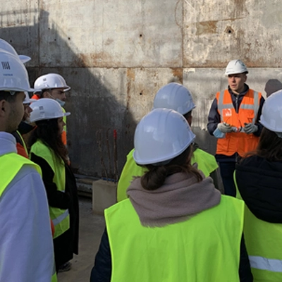 Visite étudiant sur chantier Eiffage