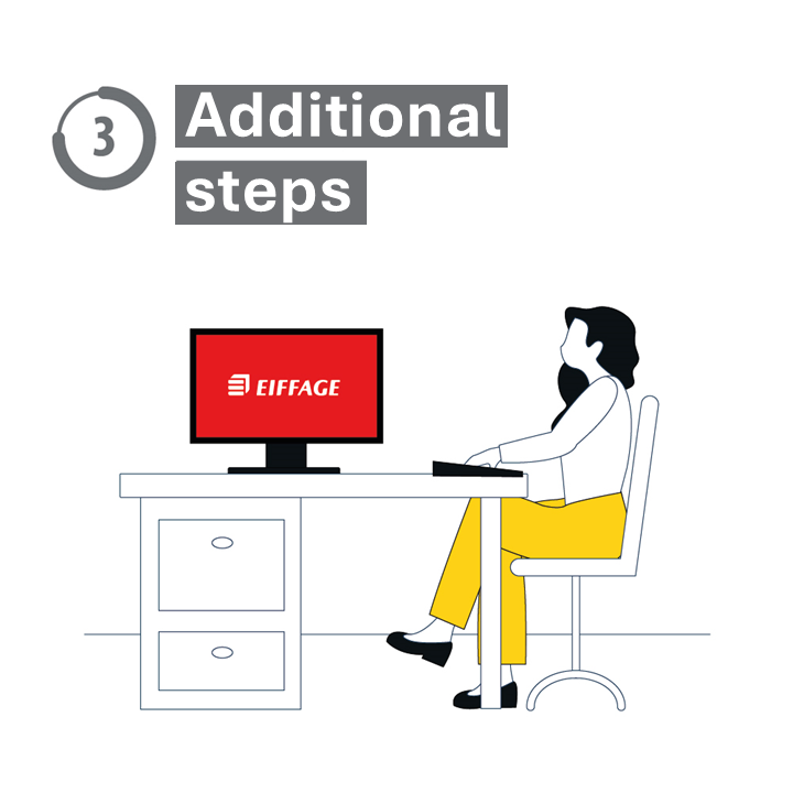 Visual of a person on a computer