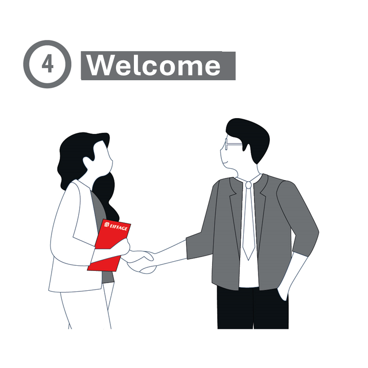 Visual of a handshake between two people
