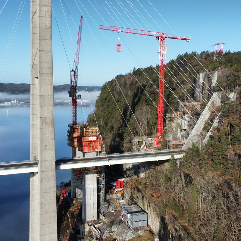 Pont Haubané du Greenland - autoroute E18 en Norvège