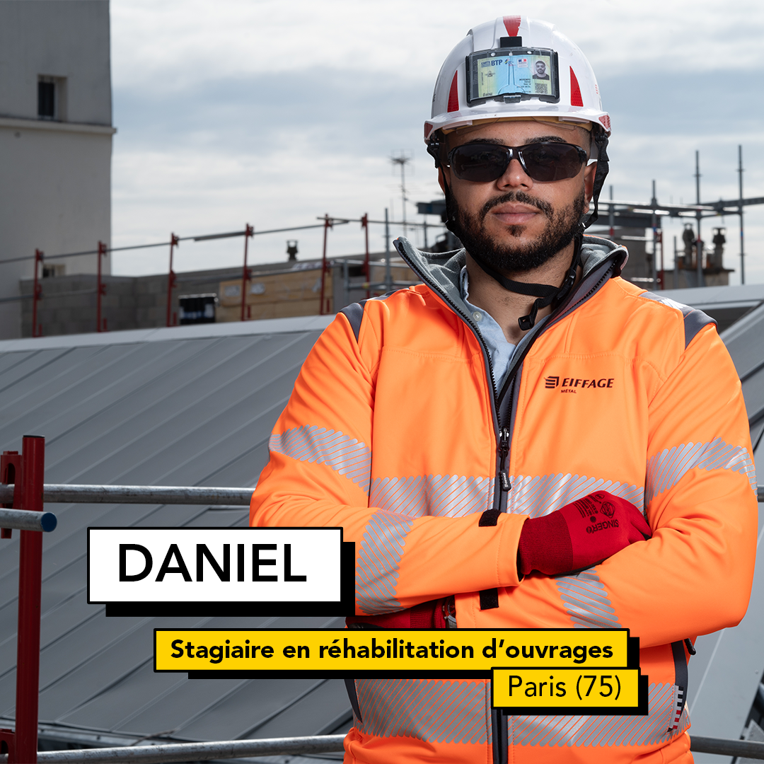 Photo of a trainee at Eiffage Métal