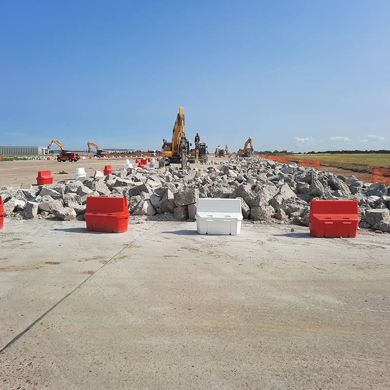 Chantier de rénovation et mise en conformité de la piste 2 de l'aéroport de Paris-Orly