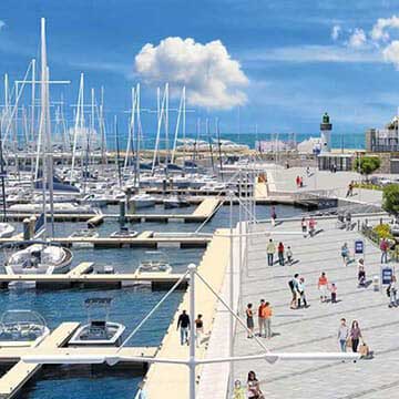 Aménagement du port Haliguen à Quiberon 
