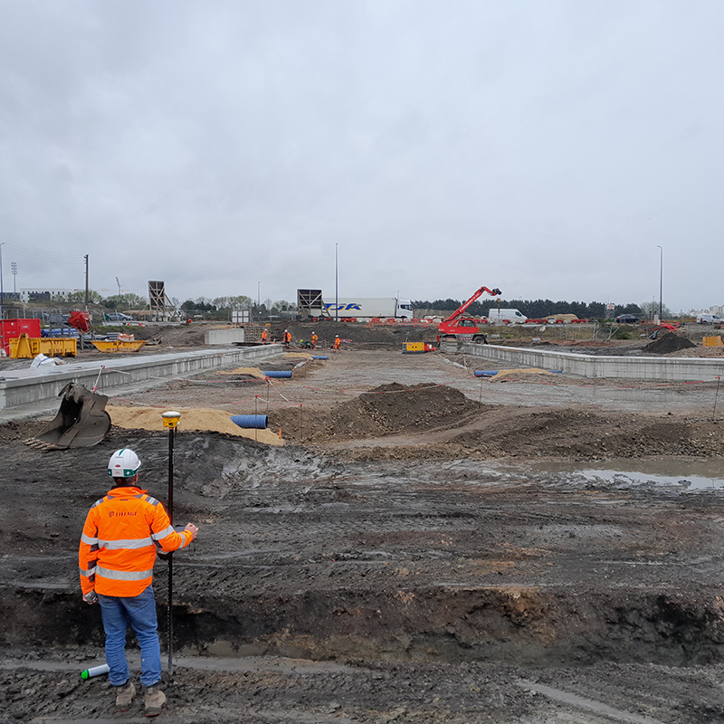 Chantier du parc Camille Claudel à Rouen - Travaux d’aménagement