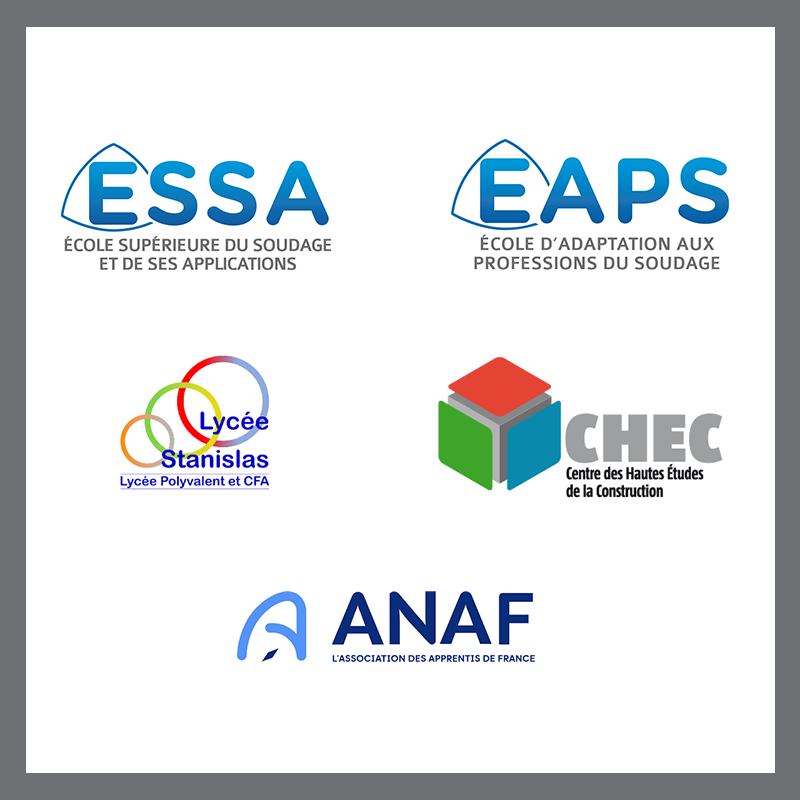 Educational partnership logo: ESSA, EAPS, ANAF, CHEC, Lycée Stanislas