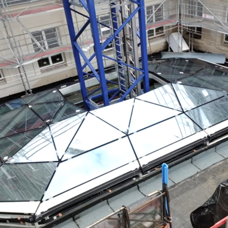 Creation of the Sotheby's glass roof in Paris - Photo credit: ©Eiffage Métal