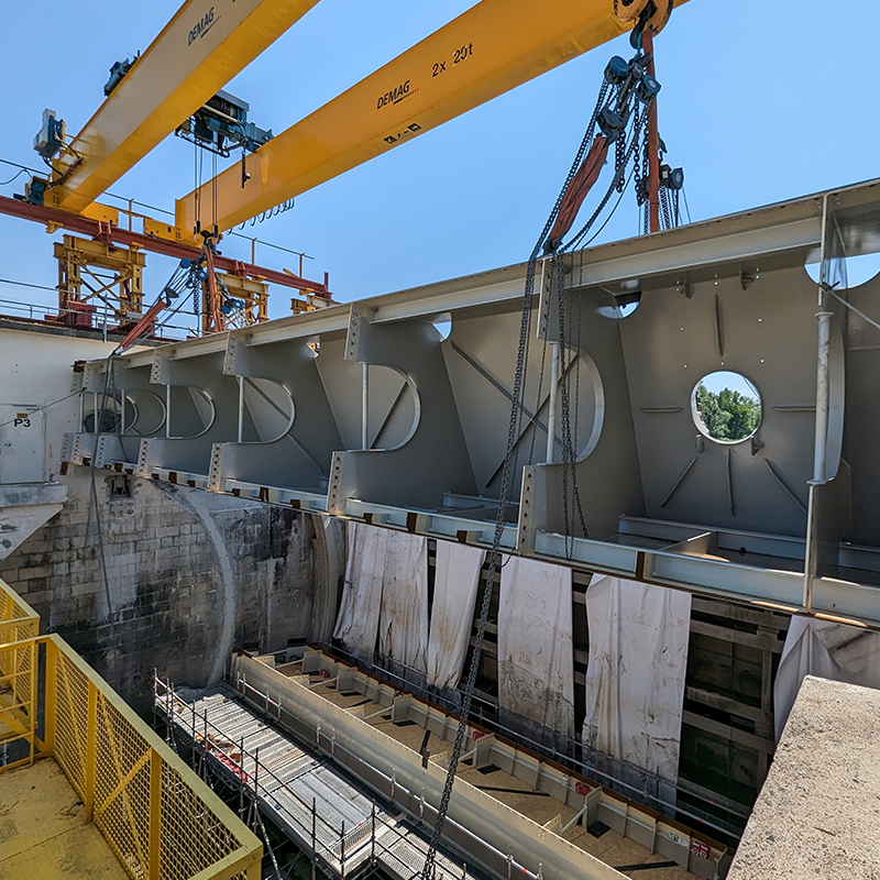 EDF La Vanelle dam construction site  - Photo credit: ©Eiffage Métal