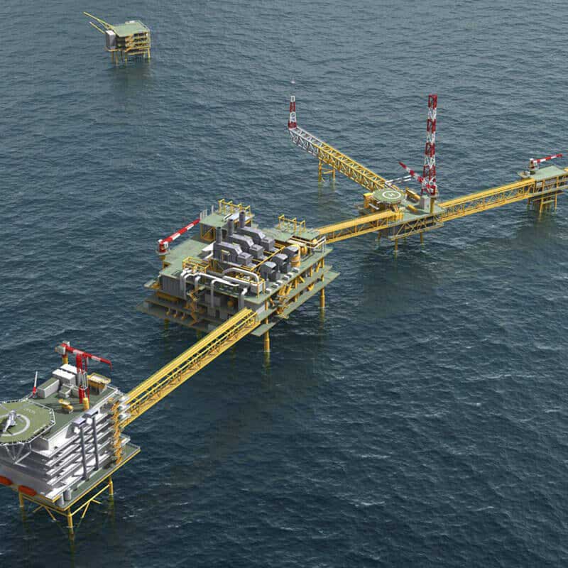 Illustration of onshore / offshore Oil & Gas projects