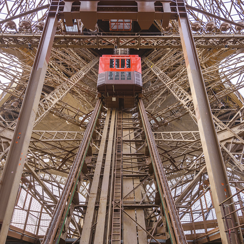 North elevator of the Eiffel Towe